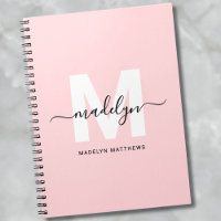 Personalised Girly Blush Pink Monogram