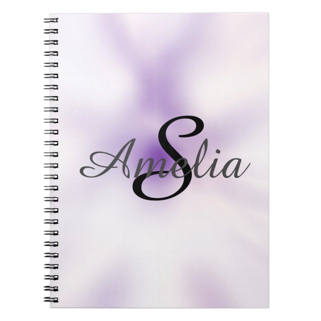 Personalised Girly Glitter Sparkles Name Notebook (Front)