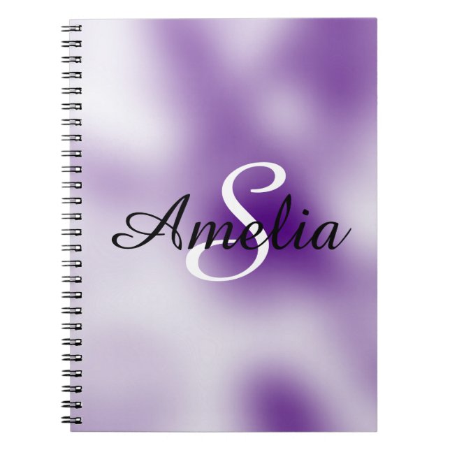 Personalised Girly Glitter Sparkles Name Notebook (Front)