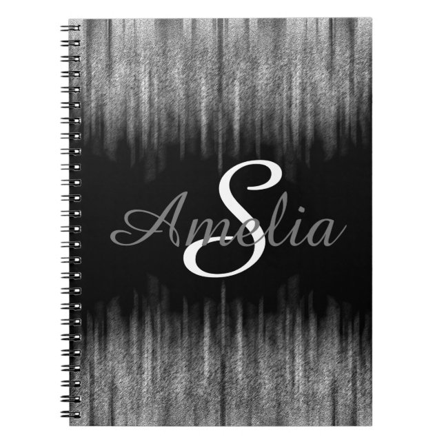 Personalised Girly Glitter Sparkles Name Notebook (Front)