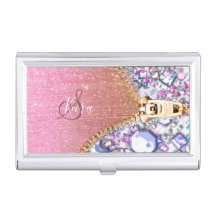 Personalised Girly Gold Glitter Monogrammed Rose