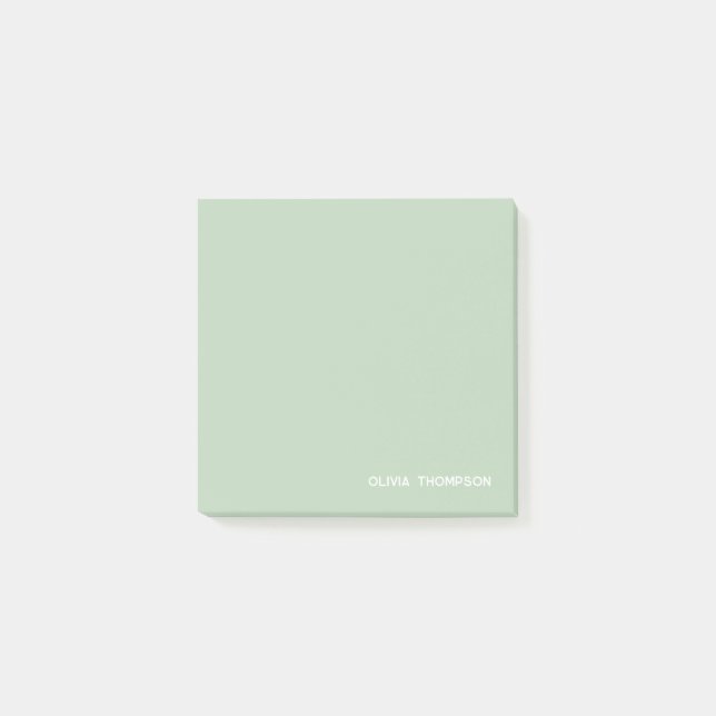 Personalised Girly Green School Post-it Notes (Front)