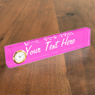 Personalised Girly Hot Pink Colour Customise This! Nameplate