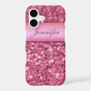 Personalised Girly Pink Glitter Sparkles Name