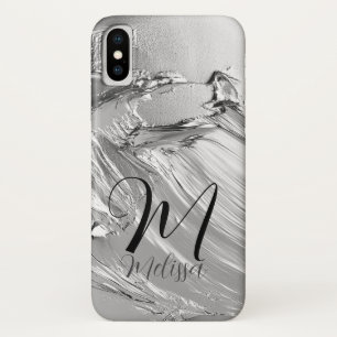 Personalised Girly Rose Gold Glitter Sparkles Name iPhone X Case