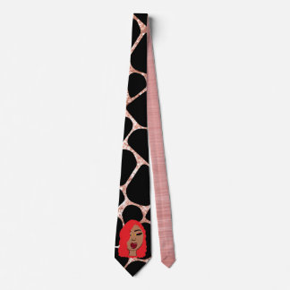 Personalised Glam Girls Black And Rose Gold Fancy  Tie