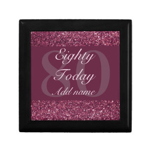 Personalised glamorous birthday gift box 80th