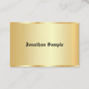 Personalised Glamour Template Old Text Faux Gold Business Card