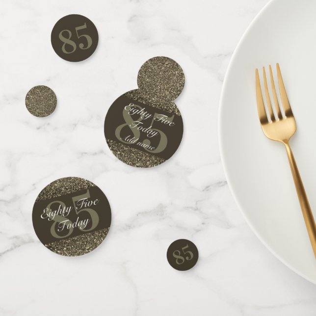 Personalised glamourous table confetti 85th (Group)