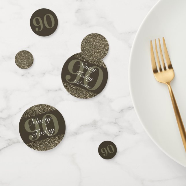 Personalised glamourous table confetti 90th (Group)