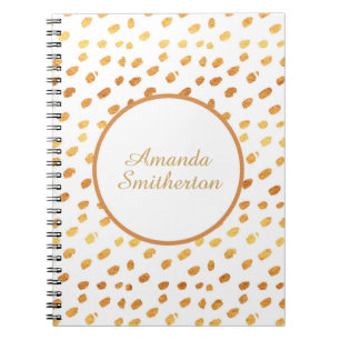 Personalised Glamourous White Gold Monogram Notebook