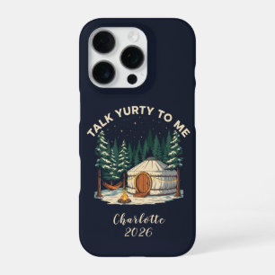 Personalised Glamping Yurt Adventure Retro Camping iPhone 16 Pro Case