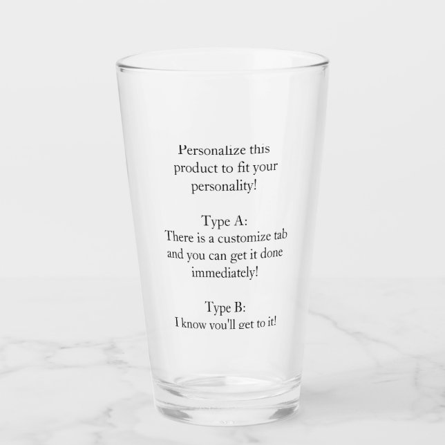 Personalised Glass (Front)