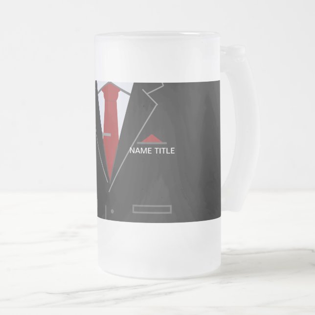 Personalised Glass Beer Mug Gift Add Custom Name (Front Right)