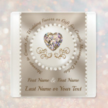 Personalised, Glass Coasters Wedding Favours