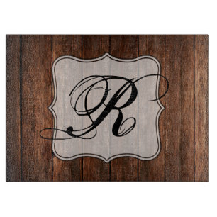 Personalised Glass Cutting Barn Wood Country Rusti Cutting Board