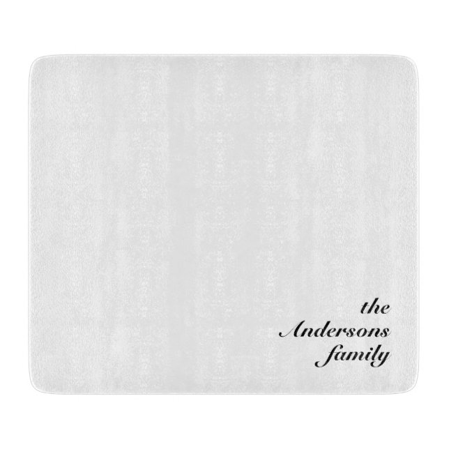 Personalised Glass Cutting Board for Kitchen Use (Front)