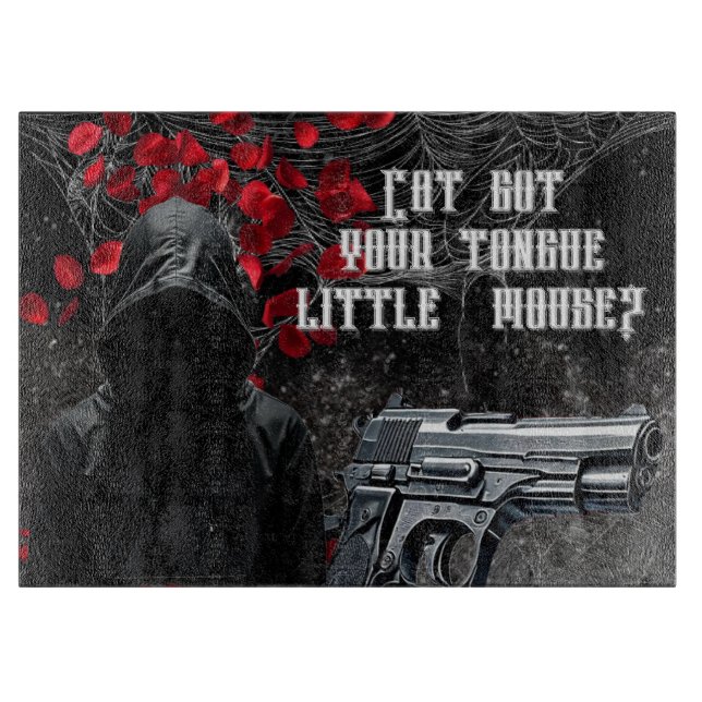 Personalised Glass Cutting Haunting Adeline Zade M Cutting Board (Front)