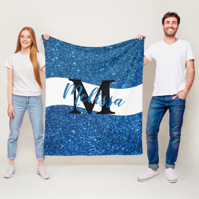 Personalised glitter  fleece blanket (In Situ)