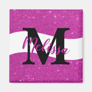 Personalised glitter  magnet