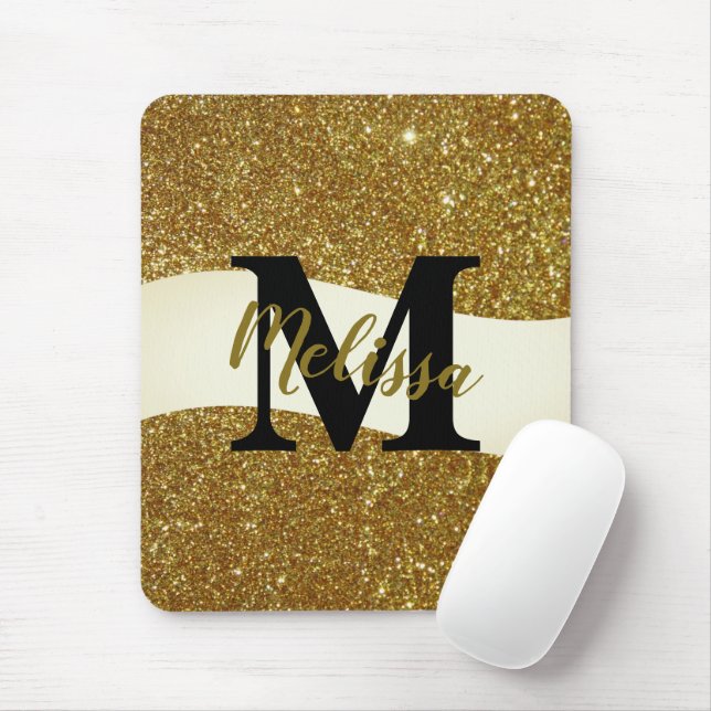 Personalised glitter  mouse mat (With Mouse)