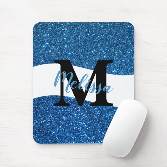 Personalised glitter  mouse pad (With Mouse)