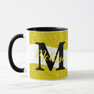Personalised glitter  mug