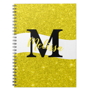 Personalised glitter notebook