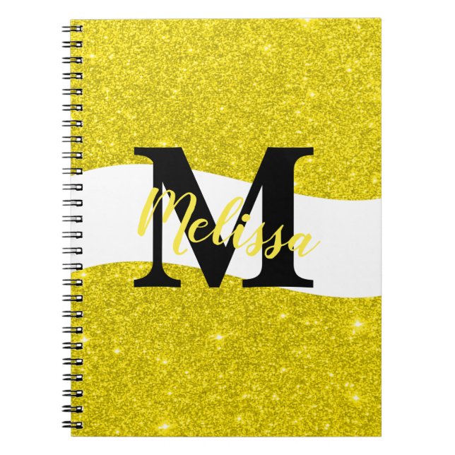 Personalised glitter notebook (Front)