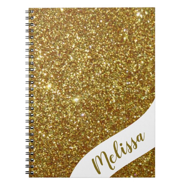 Personalised glitter notebook (Front)