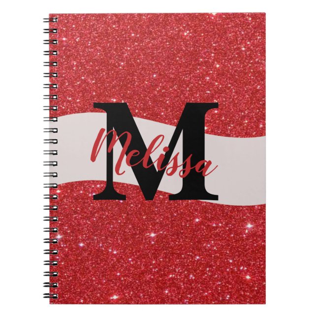 Personalised glitter notebook (Front)