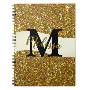 Personalised glitter notebook