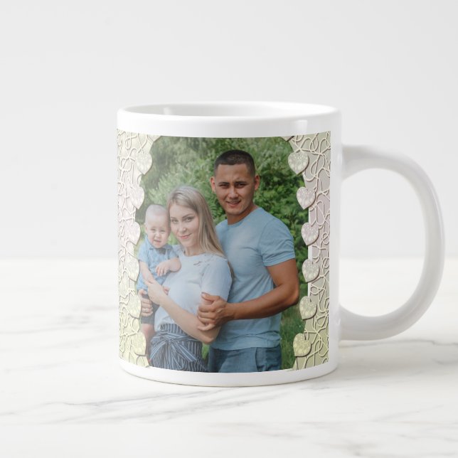 Personalised Glitter Photo Mug Wrap Design (Right)