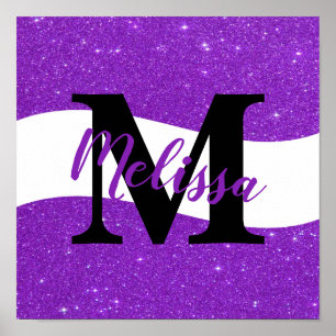 Personalised glitter  poster