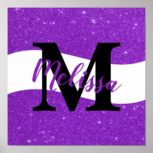 Personalised glitter  poster (Front)