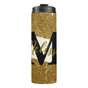 Personalised glitter thermal tumbler