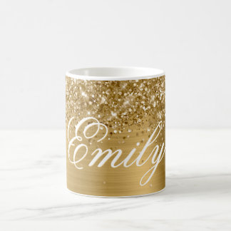 Personalised Glittery Gold Foil Coffee Mug