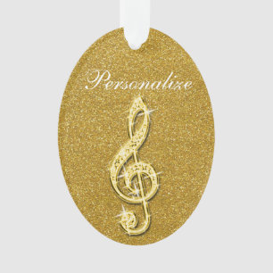 Personalised Glitzy Sparkly Diamond Music Note Ornament
