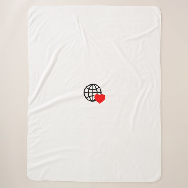 Personalised Global Love Sherpa Blanket (Front)