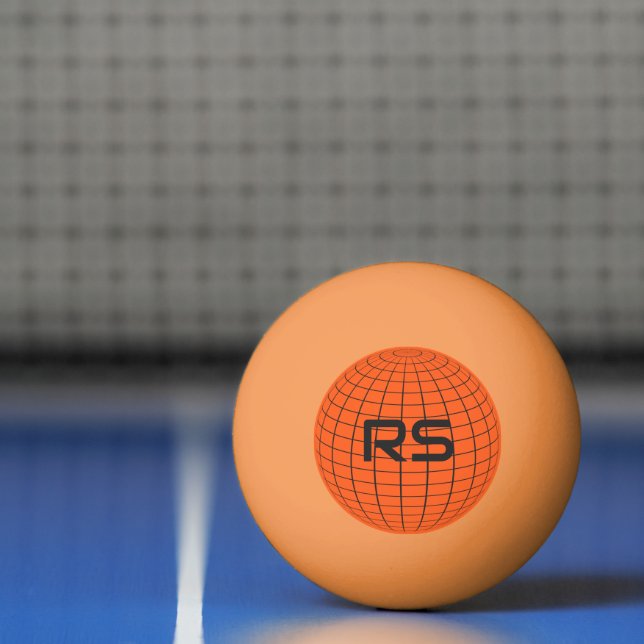 Personalised Globe Monogram Ping Pong Balls (Net)