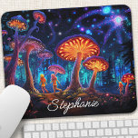 Personalised Glowing Mushroom Mouse Mat<br><div class="desc">Transform your workspace into an enchanted forest with this personalised mouse pad featuring glowing mushrooms. The magical atmosphere and vibrant colours create a captivating scene, inspiring creativity and wonder. Make it truly yours by adding your name or a special message. The smooth surface ensures precise mouse movements while the non-slip...</div>