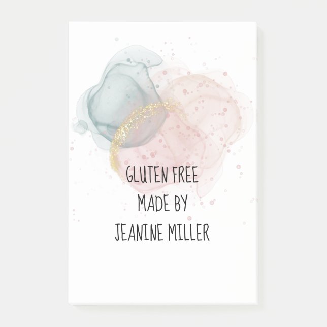 Personalised Gluten Free Sticky Post-it Notes (Front)