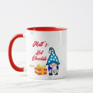 Personalised Gnome Boy Hot Chocolate Mug