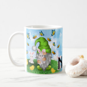 Personalised Gnome Easter Spring Design Coffee Mug