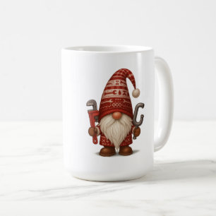 Personalised Gnome Plumber/Handyman Christmas Coffee Mug