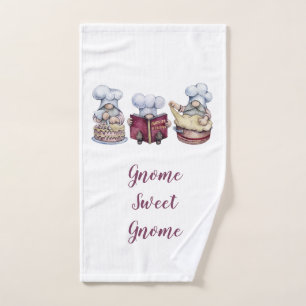 Personalised Gnome Sweet Gnome Baking Gnomes  Hand Towel