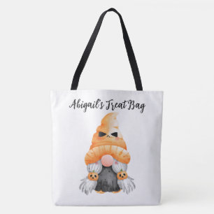 Personalised Gnome Trick or Treat Tote Bag