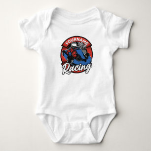 Personalised Go Kart Extreme Racing Karting Race  Baby Bodysuit