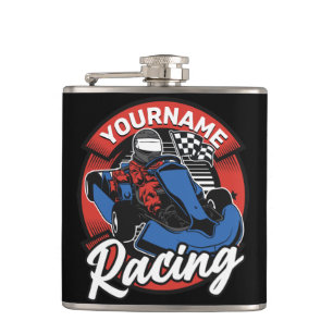 Personalised Go Kart Extreme Racing Karting Race  Hip Flask