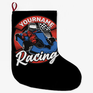 Personalised Go Kart Extreme Racing Karting Race  Large Christmas Stocking